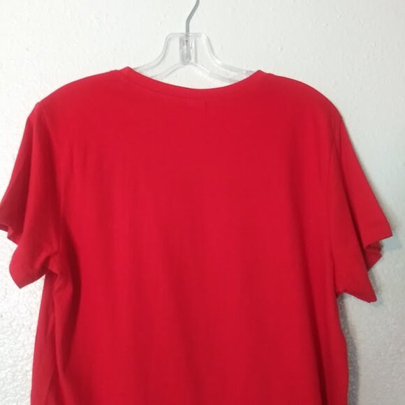 Vibe N' women's size L red and black Como La Flor embroidered top - Picture 5 of 12